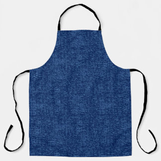 Worn denim blues: Blue on dark blue textured Apron