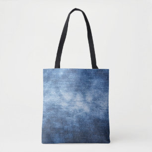 Worn denim fabric, textured background. tote bag