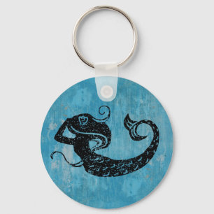Worn Mermaid Keychain