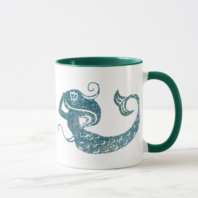Worn Mermaid Mug (Right)