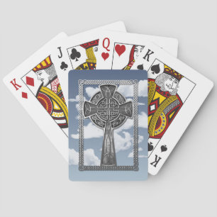 Worn Metal Cross Playing Cards