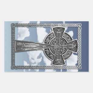 Worn Metal Cross Sticker