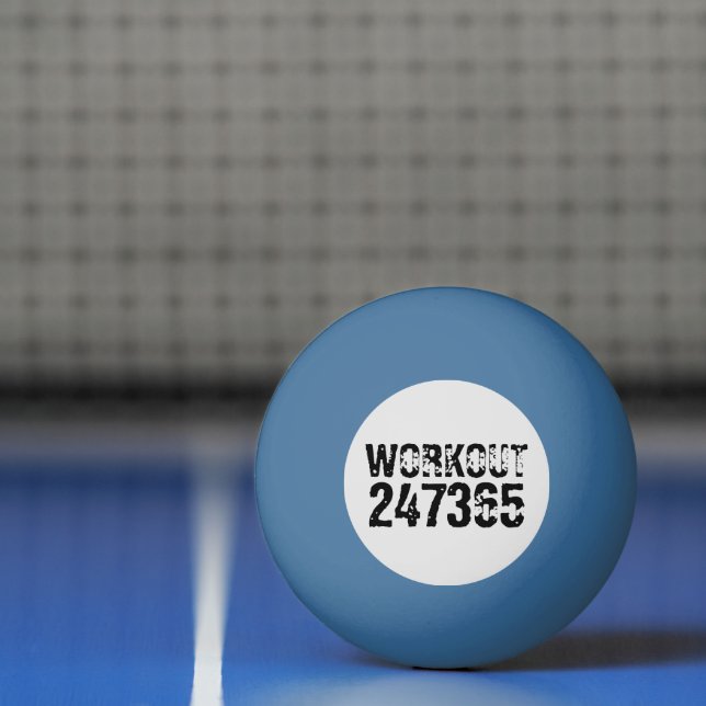 Worn out and scratched text Workout 247365 black Ping Pong Ball (Net)