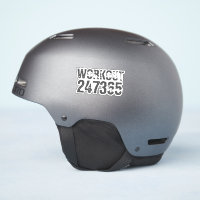 Worn out and scratched text Workout 247365 blue