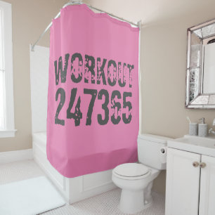 Worn out and scratched text Workout 247365 pink