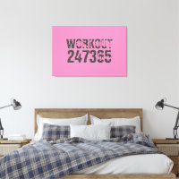 Worn out and scratched text Workout 247365 pink