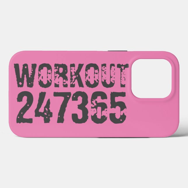 Worn out and scratched text Workout 247365 pink Case-Mate iPhone Case (Back (Horizontal))