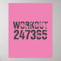Worn out and scratched text Workout 247365 pink