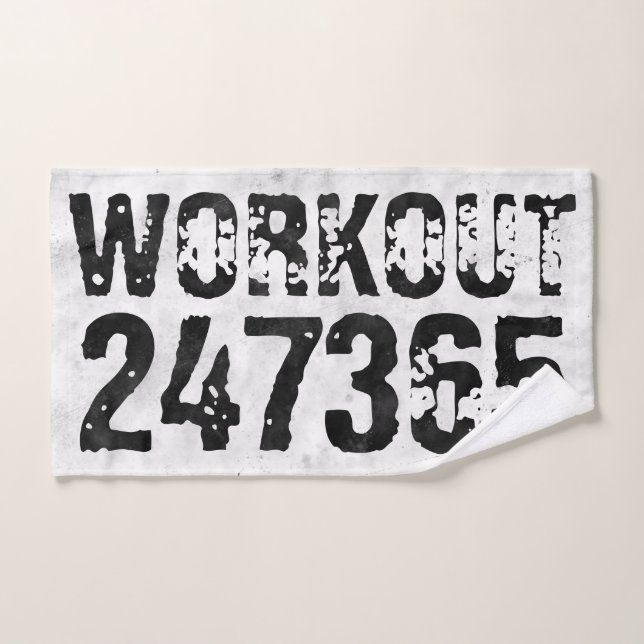 Worn out and scratched text Workout 247365 rustic Bath Towel Set (Hand Towel)