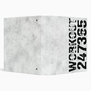 Worn out and scratched text Workout 247365 rustic Binder