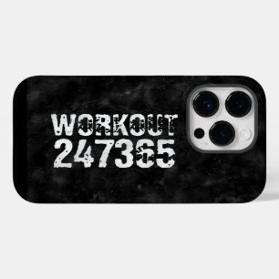 Worn out and scratched text Workout 247365 vintage Case-Mate iPhone 14 Pro Case