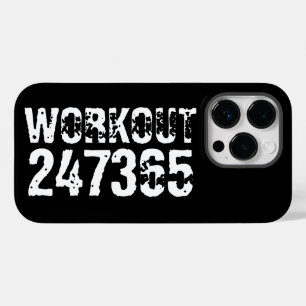 Worn out and scratched text Workout 247365 white Case-Mate iPhone 14 Pro Case