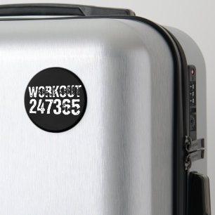 Worn out and scratched text Workout 247365 white Magnet