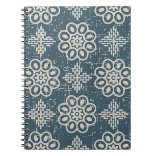 Worn out antique seamless background Round Curve C Notebook