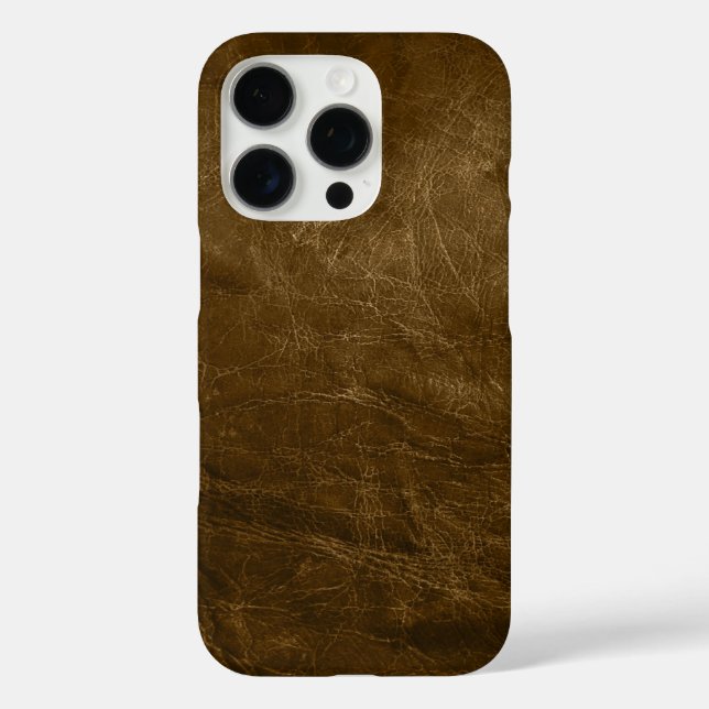 Worn Out Brown Leather Case-Mate iPhone Case (Back)