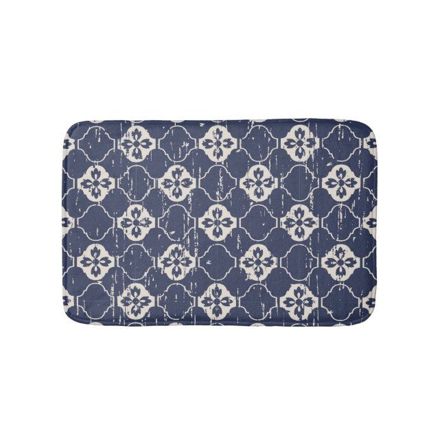 Worn Out Flowers: Vintage Seamless Bath Mat (Front)