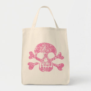 Worn Out Skull and Crossbones Tote Bag