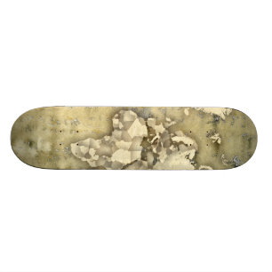 Worn Paper World Map Skateboard