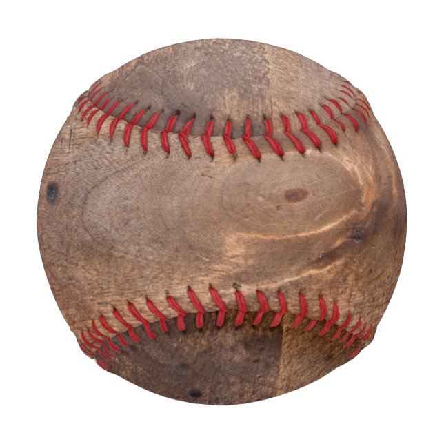 Worn pine board baseball (Back)