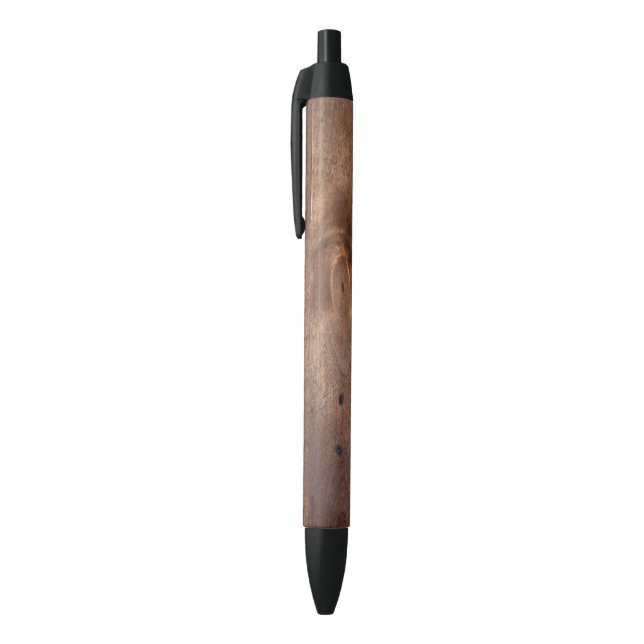 Worn pine board black ink pen (Top (Vertical))