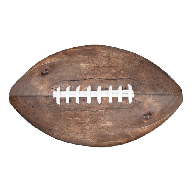 Worn pine board football (Front)