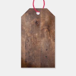 Worn pine board gift tags