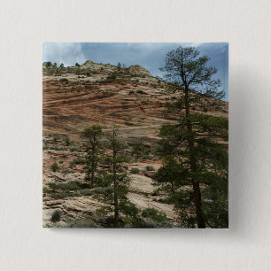 Worn Rock Walls in Zion National Park 2 Inch Square Button