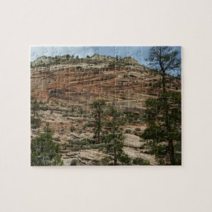 Worn Rock Walls in Zion National Park Jigsaw Puzzle