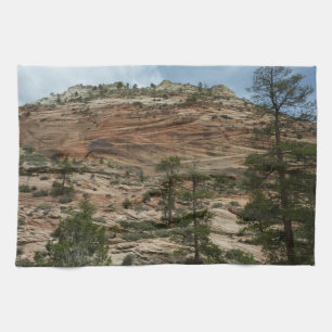 Worn Rock Walls in Zion National Park Kitchen Towel