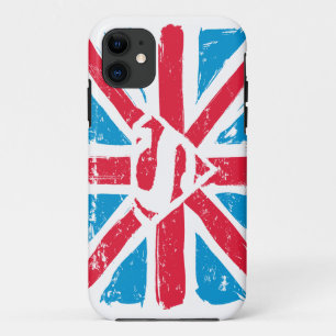 Worn S-Shield Over Flag iPhone 11 Case