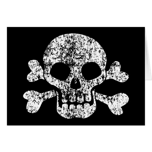 Worn Skull and Crossbones (Front Horizontal)