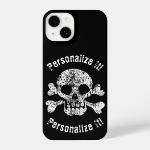 Worn Skull and Crossbones iPhone 14 Case