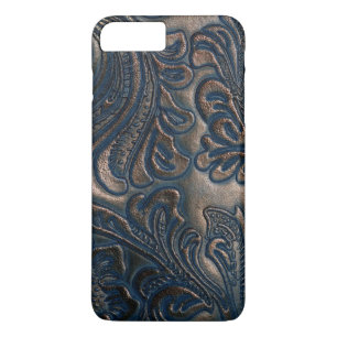 Worn Vintage Embossed Dark Brown Leather iPhone 8 Plus/7 Plus Case