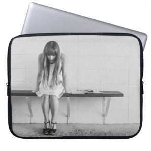 Worried Girl Laptop Sleeve