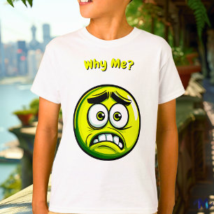 Worried Green Emoji – Fun and Expressive Design T-Shirt