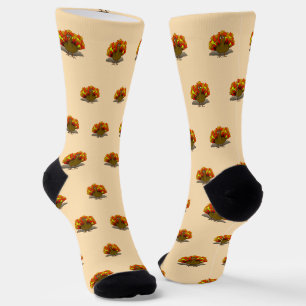 Worried Turkey Thanksgiving Socks