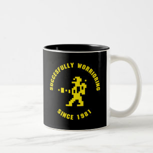 Worrior - black-yellow Two-Tone coffee mug