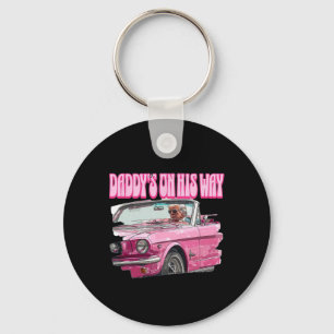 Worry Daddys On His Way Trump 1 Keychain