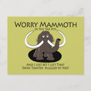 Worry Mammoth Postcard