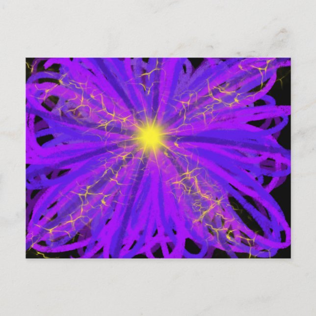 Worship Art Yellow and Purple Star Dec 2017 ESSL Postcard (Front)