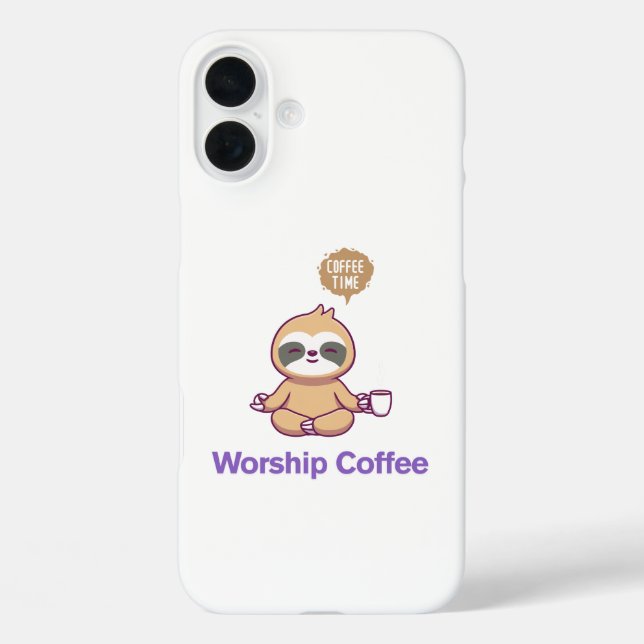 Worship Coffee - Iphone 16 Design Case-Mate iPhone Case (Back)