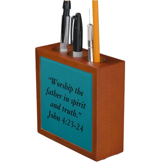 "Worship" Inspirational Desk Set Desk Organizer