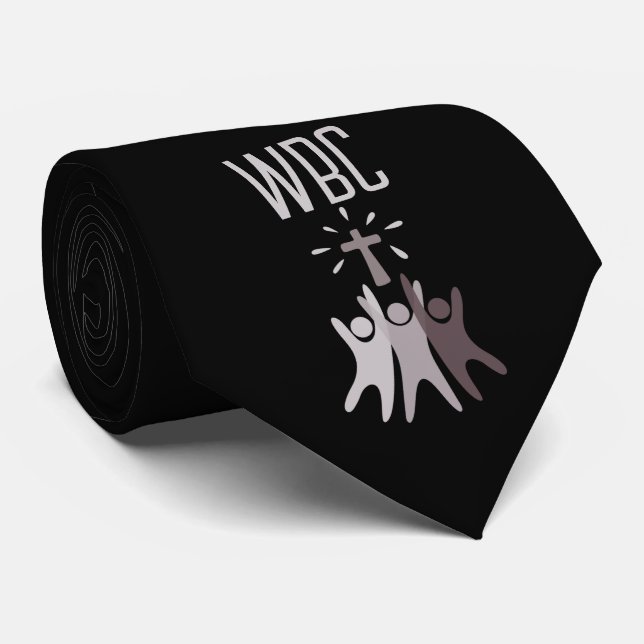 Worship Leader Initials Church Name Cross   Tie (Rolled)