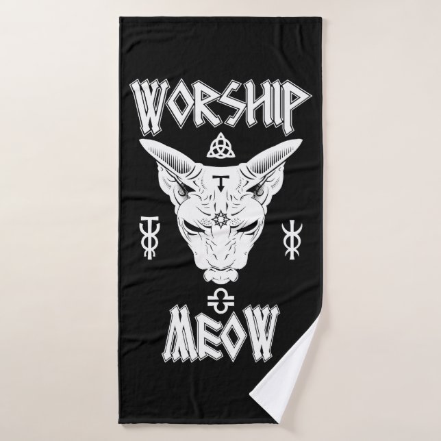 Worship Meow (Serviette de bain)