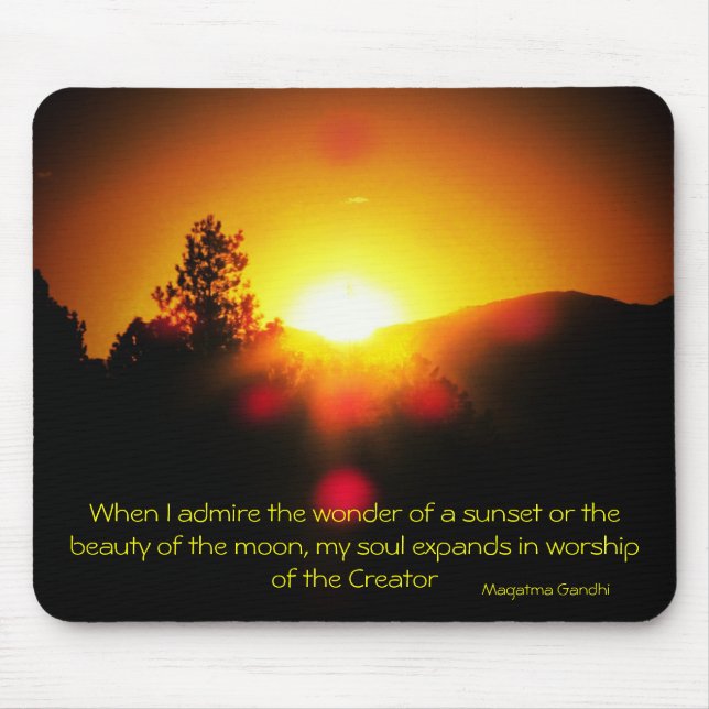 Worship of the Creator..Gahndi Mouse Pad (Front)