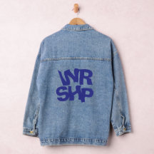 WORSHIP Print Blue