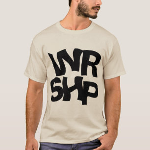 WORSHIP Quote Beige T-Shirt
