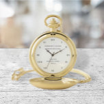 Worshipful Master Freemason Masonic Lodge Pocket Watch<br><div class="desc">Worshipful Master,  Freemason,  Masonic Lodge charity,  Commemorative pocket watch. Personalize it with your own text.</div>