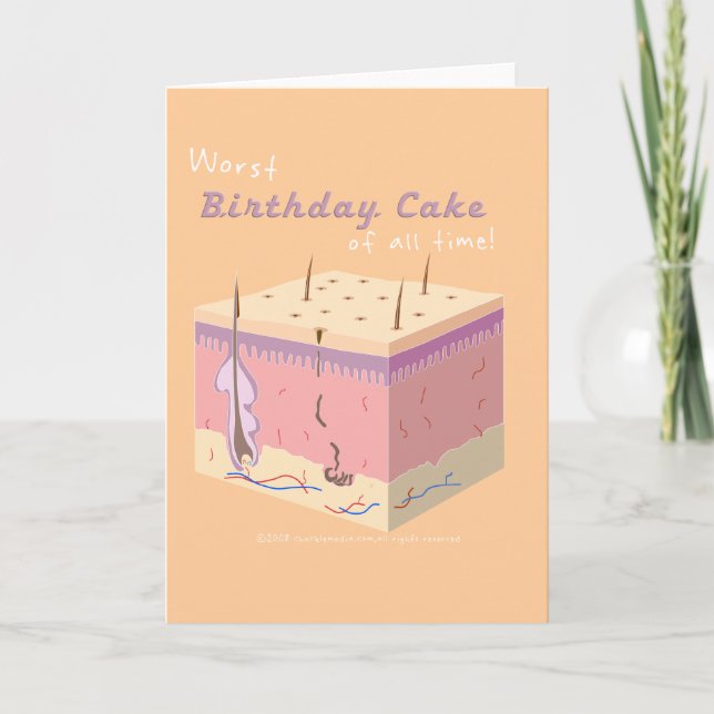 WORST BIRTHDAY CAKE CARD (Front)