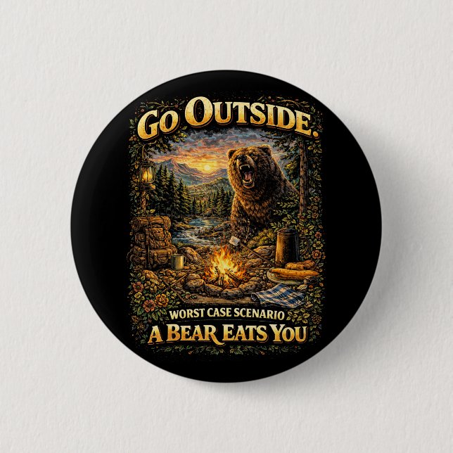 Worst Case Wilderness 2 Inch Round Button (Front)